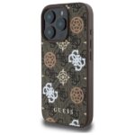 Guess GUHMP16XP4PWPW iPhone 16 Pro Max 6.9" brown hardcase Peony On 4G Background MagSafe - imagine 2