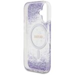 Guess HC Resin Bottom Glitter case for iPhone 16 MagSafe purple - imagine 7