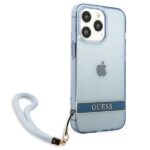 Guess GUHCP13XHTSGSB  iPhone 13 Pro Max 6,7" blue hardcase Translucent Stap - imagine 4