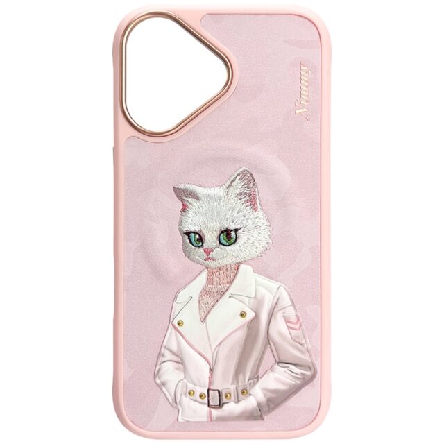 Case Nimmy Magnetic fashion cute pet     MagSafe for iPhone 16 pink - imagine 2
