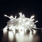 Lampki choinkowe LED - 5m/50 lampek      zimny biały/cold white zasilane bat. 3xAA EHD-LS01 - imagine 3