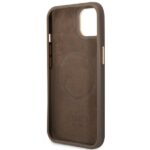 Guess GUHMP14SU4GPRW iPhone 14 / 15 / 13 6.1" brown hard case 4G Logo Plate MagSafe - imagine 7