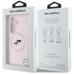 Case Karl Lagerfeld Silicone Double Heads And Circle MagSafe Samsung Galaxy S25 pink - imagine 8