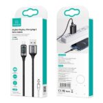 USAMS Braided Cable U78 Lightning 1.2m LED 2.4A Fast Charging black SJ543USB01 (US-SJ543) - imagine 7