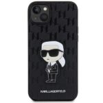 Karl Lagerfeld KLHCP14MSAKHPKK iPhone 14 Plus / 15 Plus 6.7" black Saffiano Monogram Ikonik - imagine 3