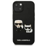 Karl Lagerfeld KLHCP13M3DRKCK iPhone 13 / 14 / 15 6,1" black hardcase Karl&Choupette Ikonik 3D - imagine 3