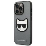 Karl Lagerfeld KLHCP14LSAPCHG iPhone 14 Pro 6,1" hardcase silver Saffiano Choupette Head Patc - imagine 2