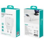 Wall charger USAMS CC317 T65 33W   1xUSB-C 1xUSB-A Fast Charging white - imagine 2