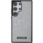 Karl Lagerfeld KLHCS24LHDSPRS S24 Ultra S928 hardcase silver Rhinestone Metal Logo - imagine 3