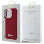 Guess GUHCP16LSMBSLM iPhone 16 Pro 6.3" magenta hardcase Silicone Script Metal Logo - imagine 8