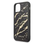 Guess GUHCN65MGGBK iPhone 11 Pro Max black hard case Glitter Marble Glass - imagine 3