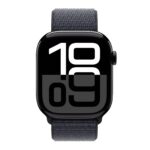 APPLE WATCH SERIES 10 (GPS) 46MM ALUMINUM CASE WITH INK SPORT LOOP - JET BLACK - imagine 2