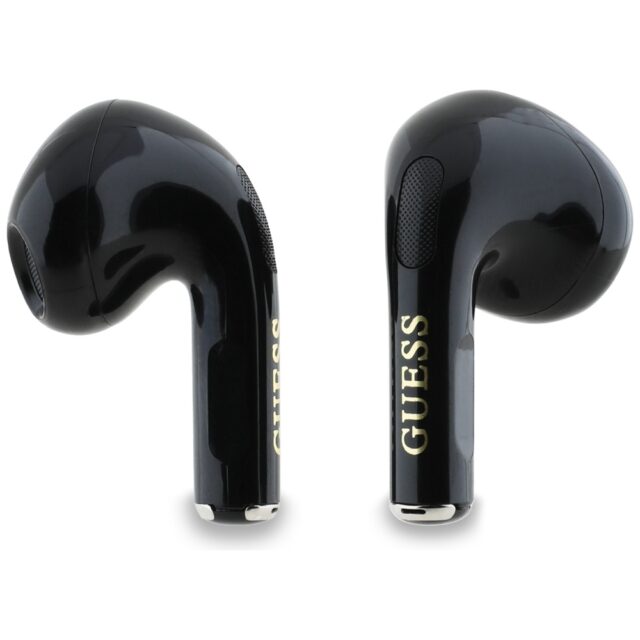 TWS headphones Guess Glossy Effect Printed Classic Logo & Charm black - imagine 5