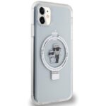 Karl Lagerfeld KLHMN61HMRSKCH iPhone 11/ Xr 6.1" white hardcase Ring Stand Karl&Choupettte Mag - imagine 4