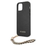 Guess GUHCP12MSASGBK iPhone 12/12 Pro 6,1"black hardcase Saffiano Chain - imagine 6