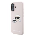 Karl Lagerfeld KLHMP16MSKCHPPLP iPhone 16 Plus 6.7" pink hardcase Silicone Double Heads Print - imagine 2