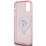 Karl Lagerfeld KLHMN61HMRSKCP iPhone 11/ Xr 6.1" pink hardcase Ring Stand Karl&Choupettte Mag - imagine 7