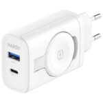 Ładowarka sieciowa 3MK HARDY PD 33W 2w1   USB-A/USB-C + indukcja do Apple Watch biały - imagine 3