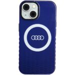 Audi IML Big Logo MagSafe Case iPhone 15 / 14 / 13 6.1" navy blue hardcase AU-IMLMIP15-Q5/D