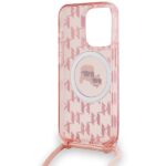 Karl Lagerfeld KLHMP15LHCKCKLCP iPhone 15 Pro 6.1" pink hardcase IML Crossbody Monogram Karl & - imagine 6