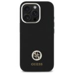 Guess GUHCP16XM4DGPK iPhone 16 Pro Max 6.9" black hardcase Silicone Logo Strass 4G - imagine 3