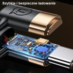 USAMS braided cable U62 2xUSB-C/USB-A/Lightning 1.2m PD Fast Charge black SJ483USB01 (US-SJ483) - imagine 7