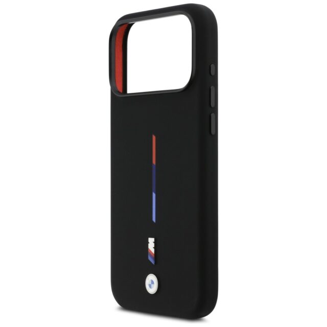 BMW M Silicon Tricolor Line MagSafe Case for iPhone 17 Pro Max Black - imagine 6