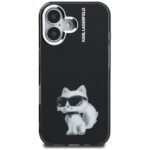 Case Karl Lagerfeld IML Aquarelle        Choupette & Logo for iPhone 16 black - imagine 3