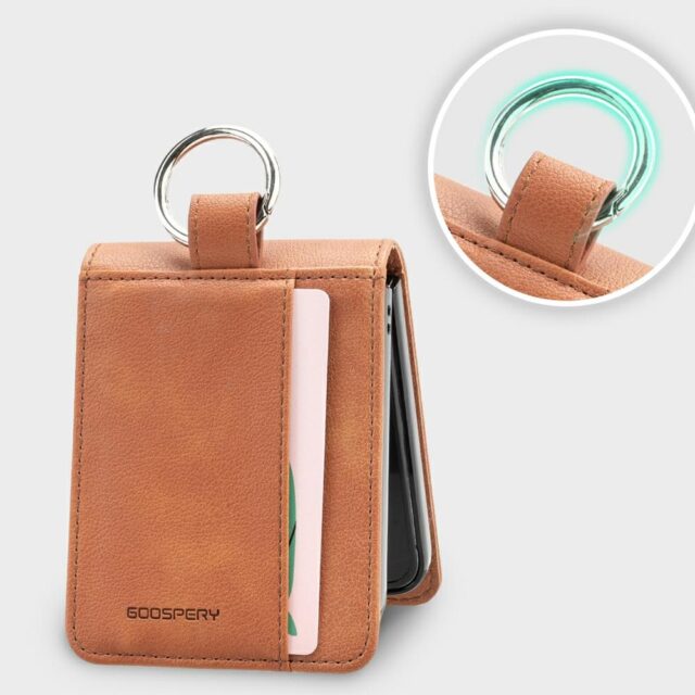 Mercury Basic Diary Case for Samsung Galaxy Z Flip7 Light Brown - imagine 3
