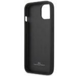 Case BMW BMHCP13MRPSLK iPhone 13 / 14 / 15 6.1" black hardcase Leather Debossed Lines - imagine 7