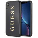 Guess GUHCI61TGGGBK iPhone Xr black hard case Classic Double Layer Glitter