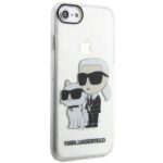 Karl Lagerfeld KLHCI8HNKCTGT iPhone 7/8/SE 2020 / SE 2022 transparent hardcase Gliter Karl&Choupette - imagine 6