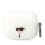 Karl Lagerfeld KLAPRUNIKH AirPods Procover white Silicone Karl Head 3D