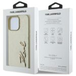 Karl Lagerfeld KLHCP16XPFMFBKMD iPhone 16 Pro Max 6.9" gold hardcase Metal Signature - imagine 8