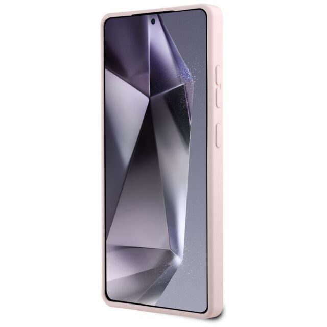 Case Karl Lagerfeld Silicone Double Heads And Circle MagSafe Samsung Galaxy S25 Ultra pink - imagine 5