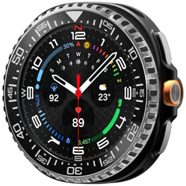 Spigen Bezel Tune Pro Diver Case for Samsung Galaxy Watch 8 46mm black - imagine 8