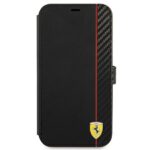 Ferrari FESAXFLBKP13SBK iPhone 13 mini 5,4" black book On Track Carbon Stripe - imagine 2