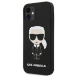 Karl Lagerfeld KLHCP12SSLFKBK iPhone 12 mini 5,4" hardcase black Silicone Iconic - imagine 2
