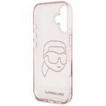 Case Karl Lagerfeld IML Rhinestones Karl Head for iPhone 16 pink - imagine 7