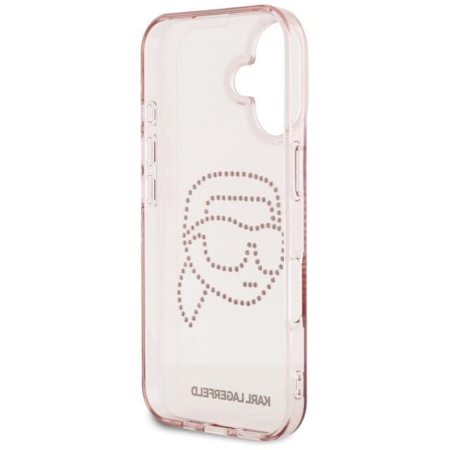 Case Karl Lagerfeld IML Rhinestones Karl Head for iPhone 16 pink - imagine 7
