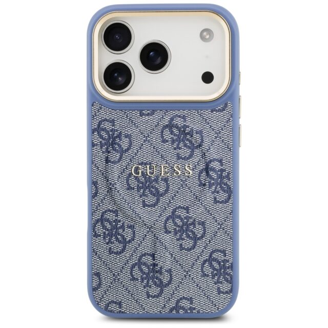 Case Guess 4G PU Classic Logo MagSafe for iPhone 17 Pro blue - imagine 3