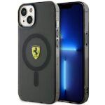 Ferrari FEHMP14MURKK iPhone 14 Plus / 15 Plus 6.7" black hardcase Translucent Magsafe