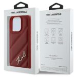 Karl Lagerfeld KLHCP16LPQDSMGR iPhone 16 Pro 6.3" red hardcase Quilted Signature - imagine 8