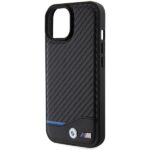 BMW BMHCP15S22NBCK iPhone 15 / 14 / 13 6.1" black Leather Carbon - imagine 6