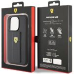 Ferrari FEHCP15LGSPSIK iPhone 15 Pro6.1" black hardcase Grip Stand Metal Logo - imagine 9