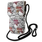 Hello Kitty Handbag HKOWBHDGPTE Beige Leather Tags Graffiti Cord