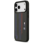 Case BMW M Kevlar Lines & Logo MagSafe for iPhone 17 Pro Max black - imagine 2