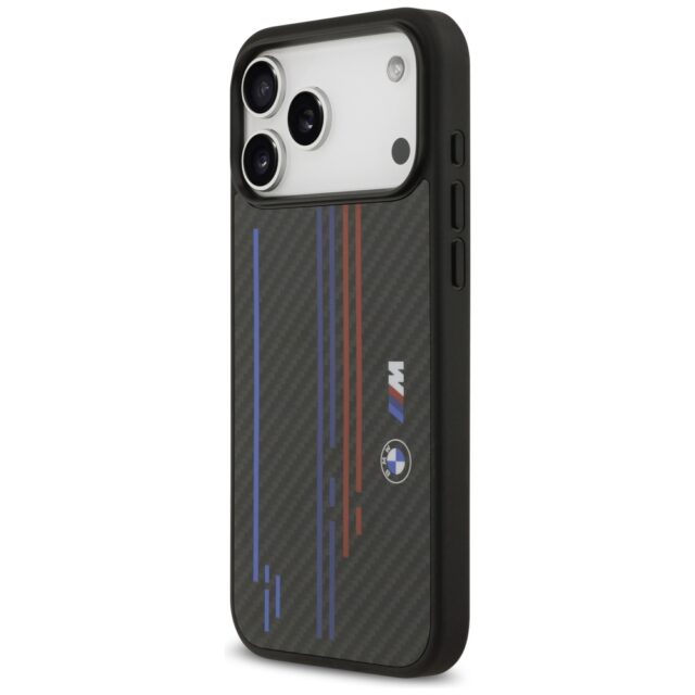 Case BMW M Kevlar Lines & Logo MagSafe for iPhone 17 Pro Max black - imagine 2
