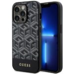 Guess GUHMP14LHGCFSEK iPhone 14 Pro 6.1" black hardcase GCube Stripes MagSafe