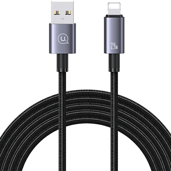 cps-0ece4c0239ea89dc702d30f7eebf81be-2025-12-07-08-40-35 USAMS Cable USB to Lightning 2.4A 1.2mFast Charging steel/tarnish SJ667USB01 (US-SJ667) - imagine 1